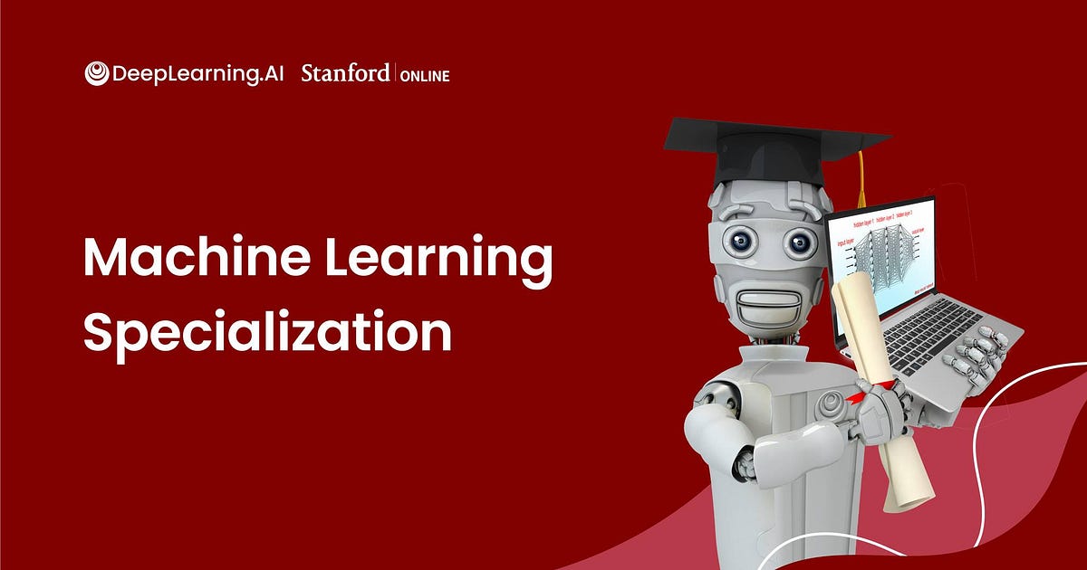 كورسات تعلم الآلة من جامعة ستانفورد علي منصة كورسيرا Coursera Stanford University Machine Learning Courses