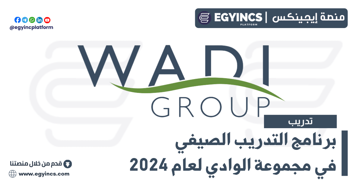 برنامج التدريب الصيفي في مجموعة الوادي لعام 2024 Wadi Group Summer Internship