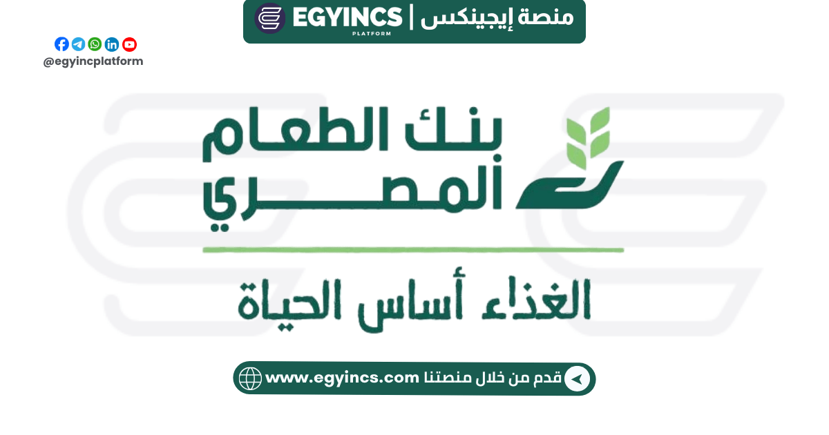 وظيفة أخصائي توظيف (عمل حر) في بنك الطعام المصري Egyptian Food Bank Recruitment Specialist (Freelancers)