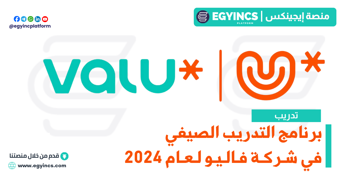 برنامج التدريب الصيفي في شركة فاليو لعام 2024 Valu Summer Internship Program