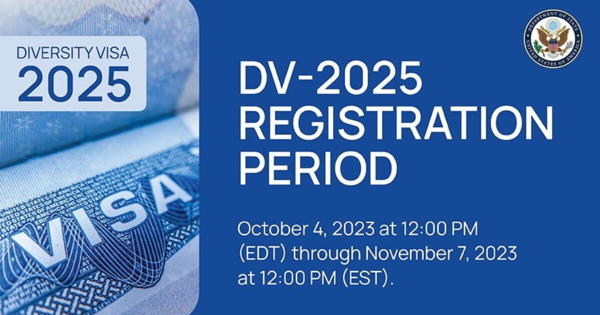 برنامج اللوتري قرعة تأشيرة أمريكا للهجرة 2025 U.S. Department of State Electronic Diversity Visa Program dv lottery