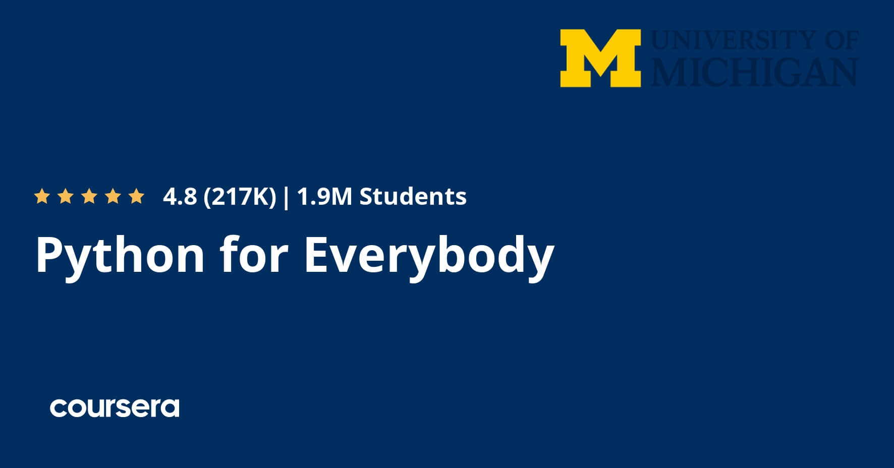 كورس كورس بايثون للجميع من منصة كورسيرا Coursera Python for Everybody ...