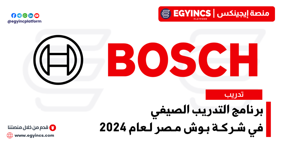 برنامج التدريب الصيفي في شركة بوش مصر لعام 2024 Bosch Egypt Undergraduate Summer Internship