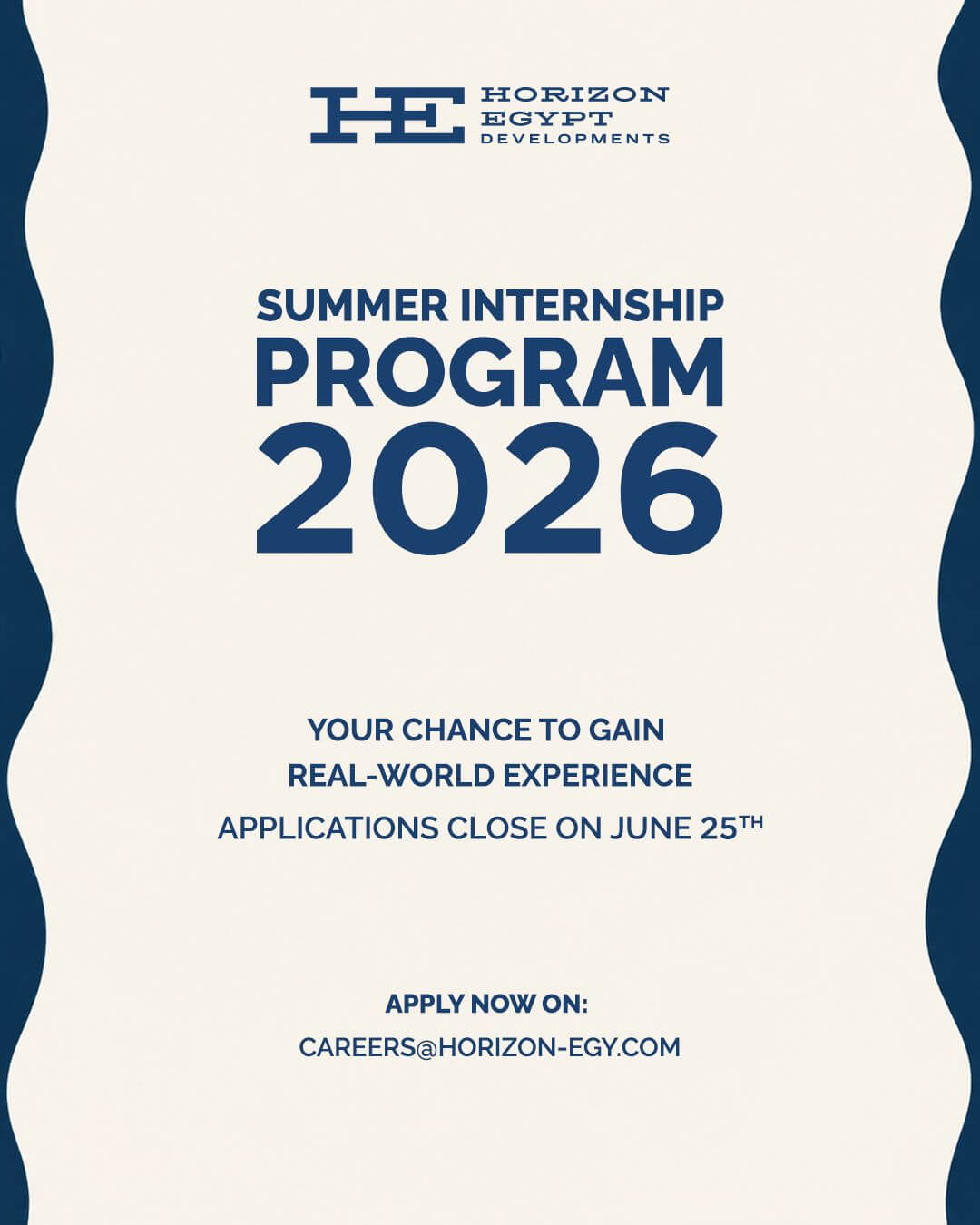 التدريب الصيفي في شركة هورايزون مصر للتطوير العقاري 2026 Horizon Egypt Developments Summer Internship Program التدريب الصيفي في شركة هورايزون مصر للتطوير العقاري 2026 Horizon Egypt Developments Summer Internship Program