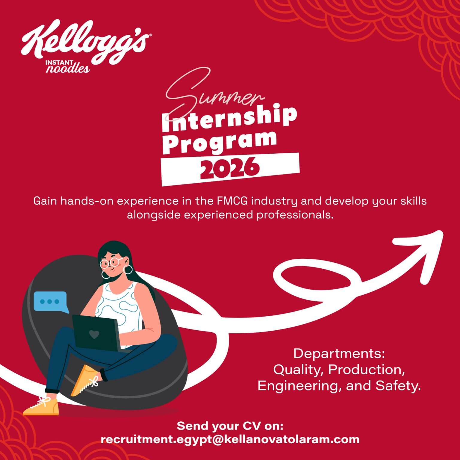 التدريب الصيفي في شركة كيلوجز نودلز مصر 2026 Kellogg’s Noodles Egypt Summer Internship Program التدريب الصيفي في شركة كيلوجز نودلز مصر 2026 Kellogg’s Noodles Egypt Summer Internship Program